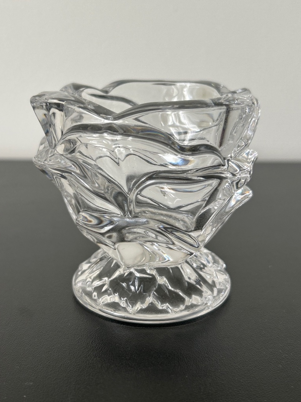 Partylite P7295 Radian Rose Votive Candle Holder with Molded Rose-Petal Design